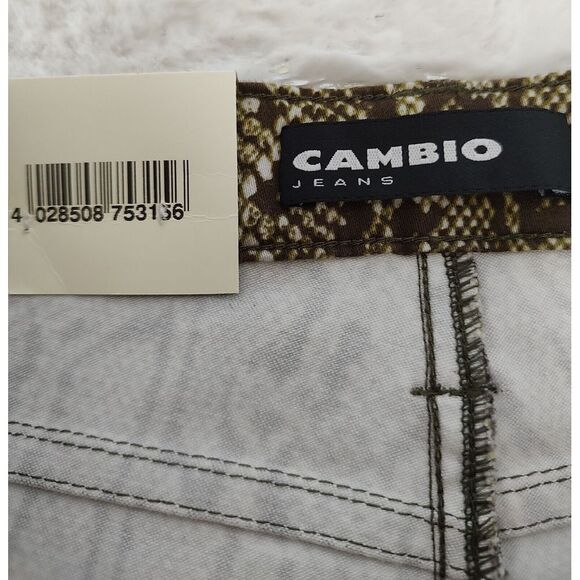 Cambio Snakeskin Print Pants Straight Leg Casual Trousers Neutral Size 14 - Picture 8 of 9